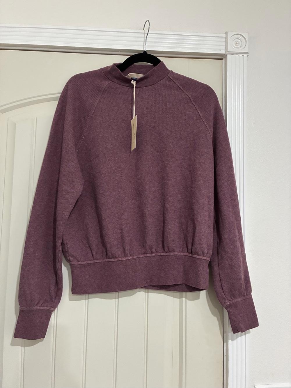 Target Women's Mock Neck Sweatshirt - Mauve Plum